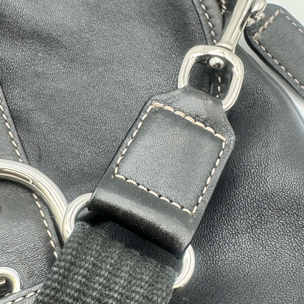 Vintage Coach Soho Black Leather Buckle Flap Adjustable Strap Crossbody 8480 - Picture 11 of 16